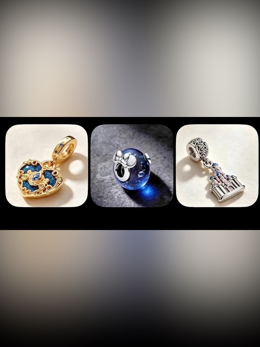 Pandora style Disney Jewelry Charms 3 piece bundle